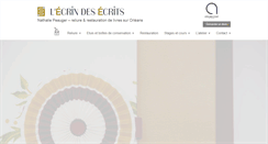 Desktop Screenshot of ecrindesecrits.fr